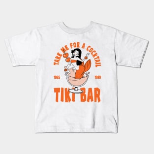 tiki bar orange Kids T-Shirt